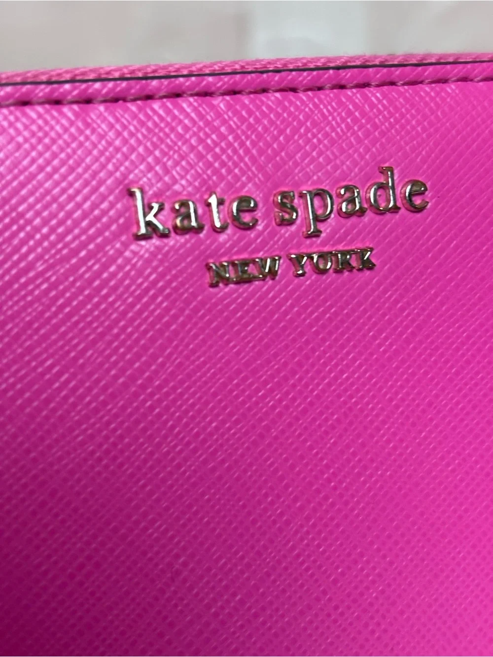 Kate Spade Vibrant Hot Pink Zip Around Continental Wallet